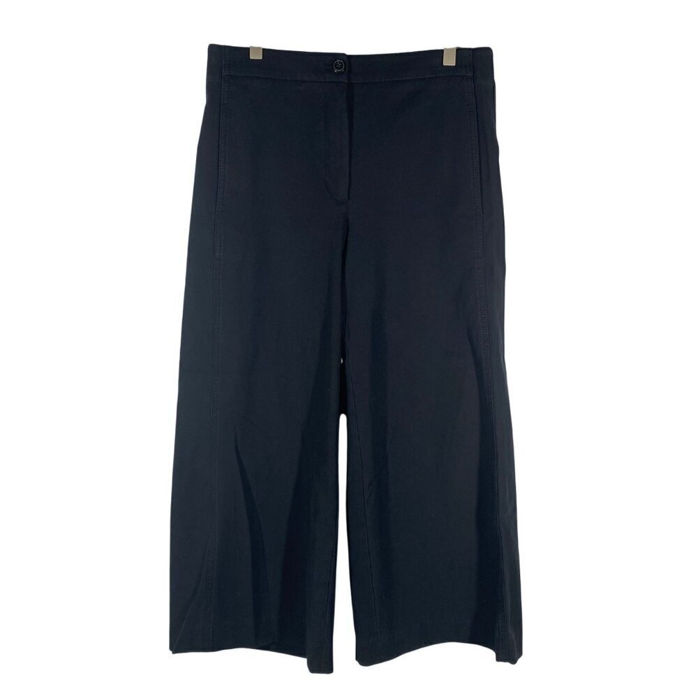 Ann Taylor wide leg cropped pants black women’s 6 resort vacation career office - Picture 2 of 10